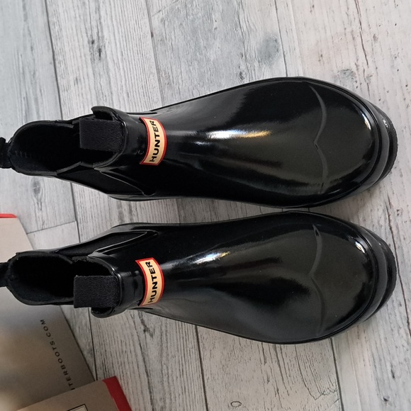 Hunter Big Kids Original Gloss Chelsea Boots 3B/4G - Picture 11 of 11